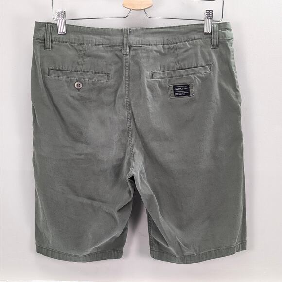 O’Neill Men's Standard Fit Twill Chino Shorts, Casual Summer Olive Green Size 30 - Picture 4 of 13